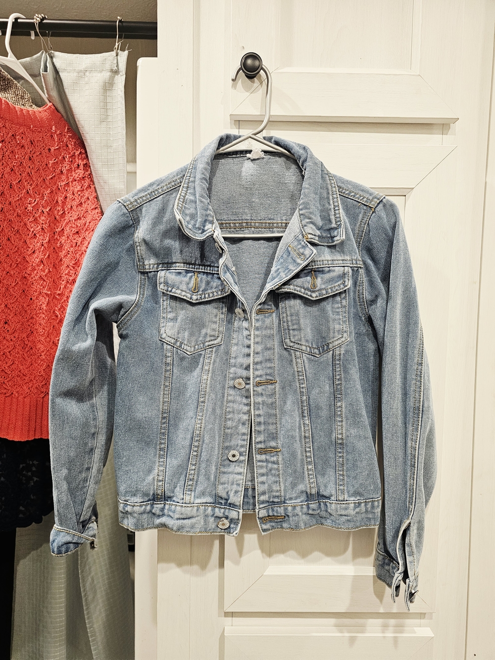 Classic Light Wash Denim Jacket - Light Blue